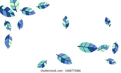 Cute  Pattern with Leaves for Greeting Card or Poster. Vector Background for Spring or Summer Design.
