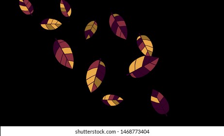 Cute  Pattern with Leaves for Greeting Card or Poster. Vector Background for Spring or Summer Design.
