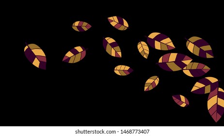 Cute  Pattern with Leaves for Greeting Card or Poster. Vector Background for Spring or Summer Design.
