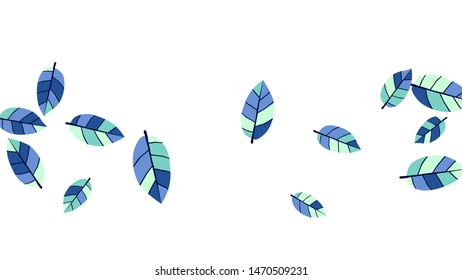 Cute  Pattern with Leaves for Greeting Card or Poster. Vector Background for Spring or Summer Design.
