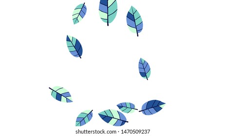 Cute  Pattern with Leaves for Greeting Card or Poster. Vector Background for Spring or Summer Design.
