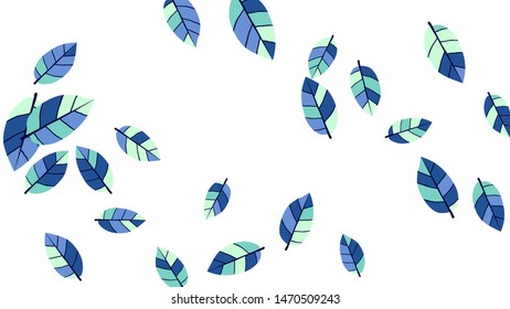 Cute  Pattern with Leaves for Greeting Card or Poster. Vector Background for Spring or Summer Design.
