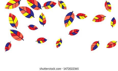 Cute  Pattern with Leaves for Greeting Card or Poster. Vector Background for Spring or Summer Design.
