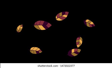 Cute  Pattern with Leaves for Greeting Card or Poster. Vector Background for Spring or Summer Design.
