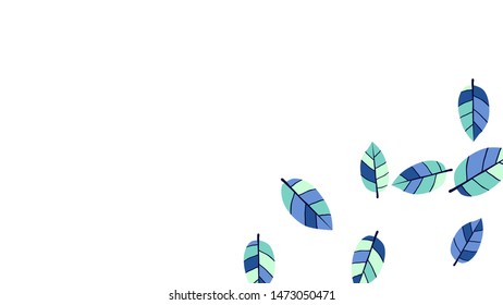 Cute  Pattern with Leaves for Greeting Card or Poster. Vector Background for Spring or Summer Design.
