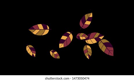 Cute  Pattern with Leaves for Greeting Card or Poster. Vector Background for Spring or Summer Design.
