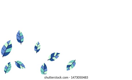 Cute  Pattern with Leaves for Greeting Card or Poster. Vector Background for Spring or Summer Design.
