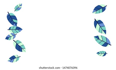 Cute  Pattern with Leaves for Greeting Card or Poster. Vector Background for Spring or Summer Design.
