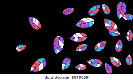 Cute  Pattern with Leaves for Greeting Card or Poster. Vector Background for Spring or Summer Design.
