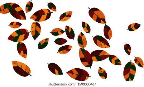Cute  Pattern with Leaves for Greeting Card or Poster. Vector Background for Spring or Summer Design.
