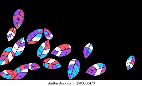 Cute  Pattern with Leaves for Greeting Card or Poster. Vector Background for Spring or Summer Design.
