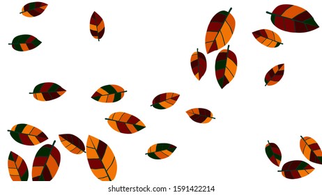 Cute  Pattern with Leaves for Greeting Card or Poster. Vector Background for Spring or Summer Design.
