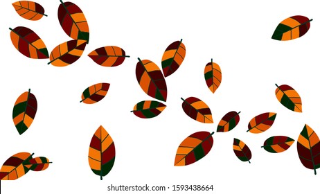 Cute  Pattern with Leaves for Greeting Card or Poster. Vector Background for Spring or Summer Design.
