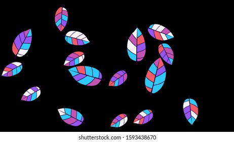 Cute  Pattern with Leaves for Greeting Card or Poster. Vector Background for Spring or Summer Design.
