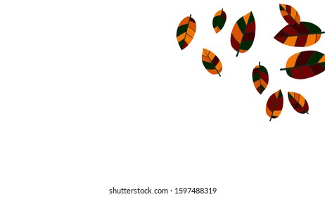 Cute  Pattern with Leaves for Greeting Card or Poster. Vector Background for Spring or Summer Design.
