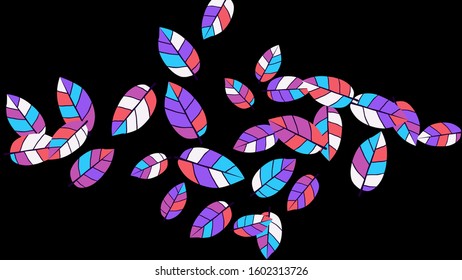 Cute  Pattern with Leaves for Greeting Card or Poster. Vector Background for Spring or Summer Design.
