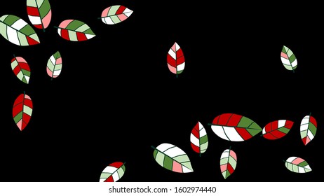 Cute  Pattern with Leaves for Greeting Card or Poster. Vector Background for Spring or Summer Design.
