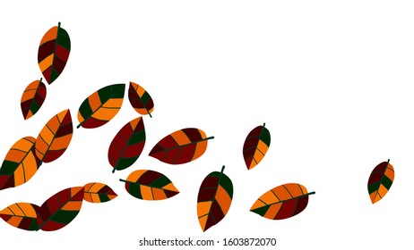 Cute  Pattern with Leaves for Greeting Card or Poster. Vector Background for Spring or Summer Design.
