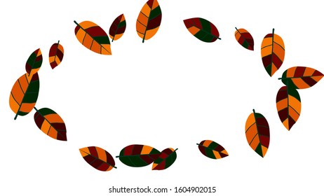 Cute  Pattern with Leaves for Greeting Card or Poster. Vector Background for Spring or Summer Design.
