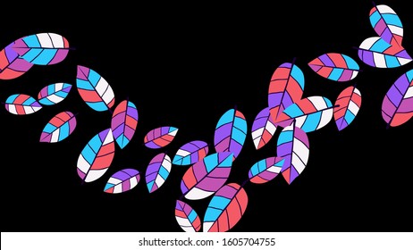Cute  Pattern with Leaves for Greeting Card or Poster. Vector Background for Spring or Summer Design.
