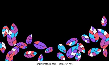 Cute  Pattern with Leaves for Greeting Card or Poster. Vector Background for Spring or Summer Design.
