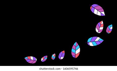 Cute  Pattern with Leaves for Greeting Card or Poster. Vector Background for Spring or Summer Design.
