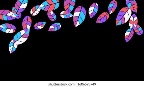 Cute  Pattern with Leaves for Greeting Card or Poster. Vector Background for Spring or Summer Design.
