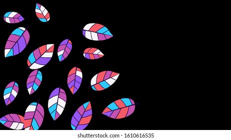Cute  Pattern with Leaves for Greeting Card or Poster. Vector Background for Spring or Summer Design.
