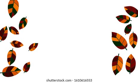Cute  Pattern with Leaves for Greeting Card or Poster. Vector Background for Spring or Summer Design.
