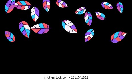 Cute  Pattern with Leaves for Greeting Card or Poster. Vector Background for Spring or Summer Design.
