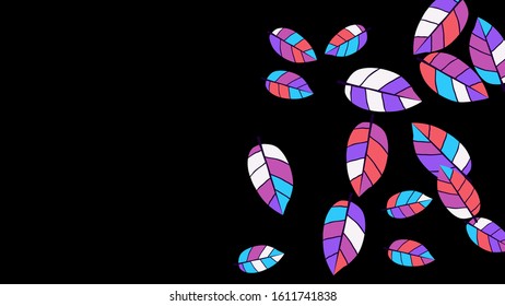 Cute  Pattern with Leaves for Greeting Card or Poster. Vector Background for Spring or Summer Design.
