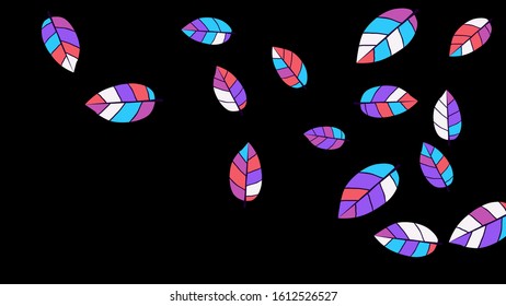 Cute  Pattern with Leaves for Greeting Card or Poster. Vector Background for Spring or Summer Design.

