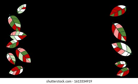 Cute  Pattern with Leaves for Greeting Card or Poster. Vector Background for Spring or Summer Design.
