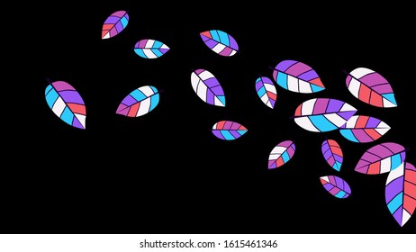 Cute  Pattern with Leaves for Greeting Card or Poster. Vector Background for Spring or Summer Design.
