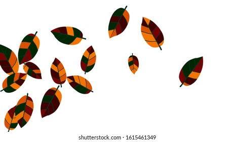 Cute  Pattern with Leaves for Greeting Card or Poster. Vector Background for Spring or Summer Design.
