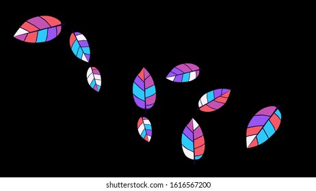 Cute  Pattern with Leaves for Greeting Card or Poster. Vector Background for Spring or Summer Design.
