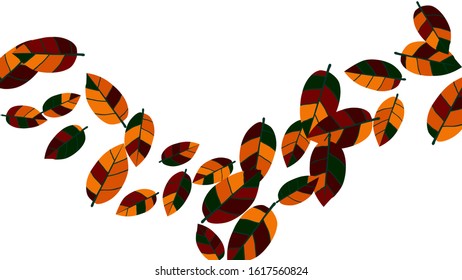 Cute  Pattern with Leaves for Greeting Card or Poster. Vector Background for Spring or Summer Design.
