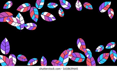 Cute  Pattern with Leaves for Greeting Card or Poster. Vector Background for Spring or Summer Design.
