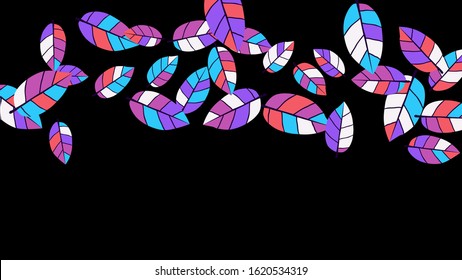 Cute  Pattern with Leaves for Greeting Card or Poster. Vector Background for Spring or Summer Design.

