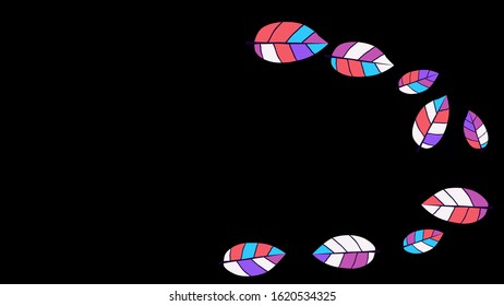 Cute  Pattern with Leaves for Greeting Card or Poster. Vector Background for Spring or Summer Design.

