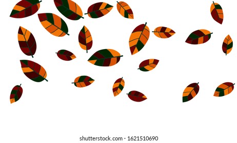 Cute  Pattern with Leaves for Greeting Card or Poster. Vector Background for Spring or Summer Design.

