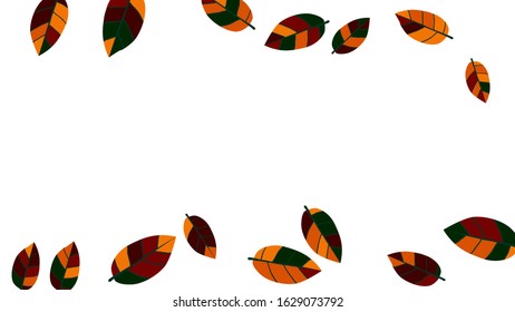 Cute  Pattern with Leaves for Greeting Card or Poster. Vector Background for Spring or Summer Design.
