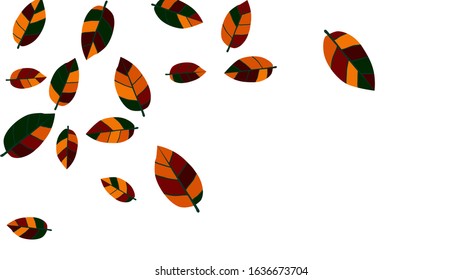 Cute  Pattern with Leaves for Greeting Card or Poster. Vector Background for Spring or Summer Design.
