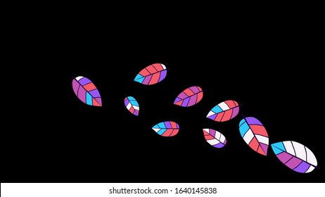 Cute  Pattern with Leaves for Greeting Card or Poster. Vector Background for Spring or Summer Design.
