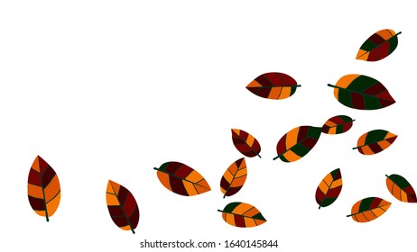 Cute  Pattern with Leaves for Greeting Card or Poster. Vector Background for Spring or Summer Design.
