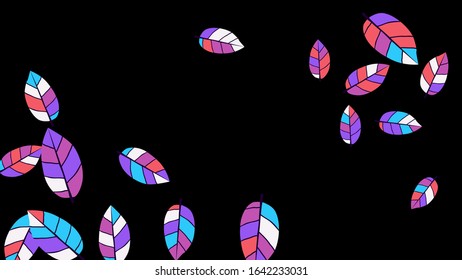 Cute  Pattern with Leaves for Greeting Card or Poster. Vector Background for Spring or Summer Design.
