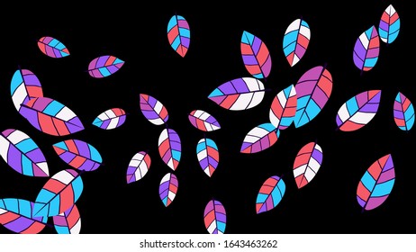 Cute  Pattern with Leaves for Greeting Card or Poster. Vector Background for Spring or Summer Design.
