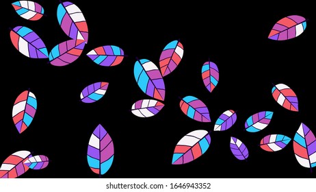 Cute  Pattern with Leaves for Greeting Card or Poster. Vector Background for Spring or Summer Design.
