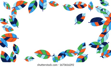 Cute  Pattern with Leaves for Greeting Card or Poster. Vector Background for Spring or Summer Design.
