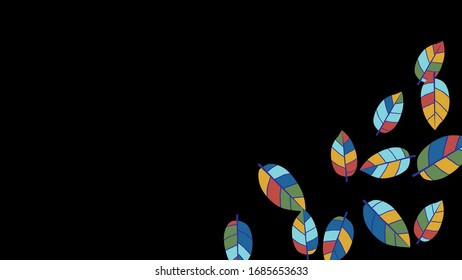 Cute  Pattern with Leaves for Greeting Card or Poster. Vector Background for Spring or Summer Design.
